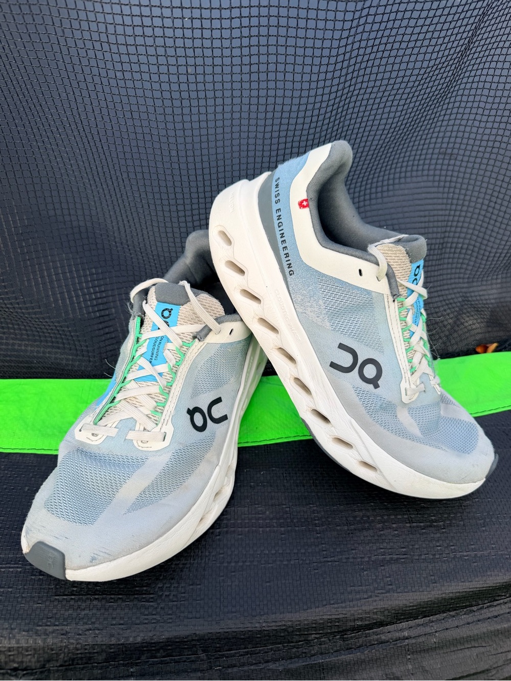 On Running Women's Light Blue Gray Athletic Shoes